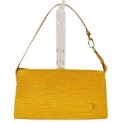 Louis Vuitton Vintage Pre-owned Laeder handvskor Yellow, Dam