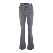 Liu Jo Flare denim jeans med stretchig bomull Gray, Dam