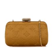 Louis Vuitton Vintage Pre-owned Satin axelremsvskor Yellow, Dam