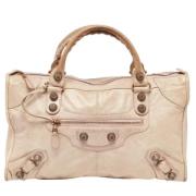 Balenciaga Vintage Pre-owned Laeder totevskor Beige, Dam