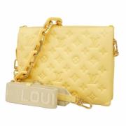 Louis Vuitton Vintage Pre-owned Tyg axelremsvskor Yellow, Dam