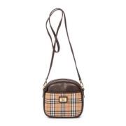 Burberry Vintage Pre-owned Canvas axelremsvskor Beige, Dam