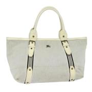 Burberry Vintage Pre-owned Canvas axelremsvskor Beige, Dam