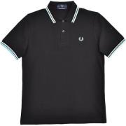 Fred Perry Original Twin Tipped Polo Svart Black, Herr