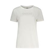 Guess Vita Bomullstopp med Strassdetaljer White, Dam