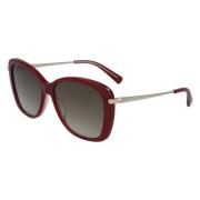 Longchamp Röda Acetat Dam Solglasögon Red, Dam