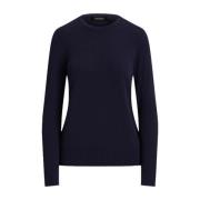 Ralph Lauren Rundhalsstickat Blue, Dam