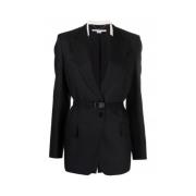 Stella McCartney Korsad ullrock med kontrastdetalj Black, Dam