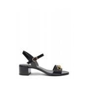 Stuart Weitzman Elegant Horsebit Lädersandaler Black, Dam