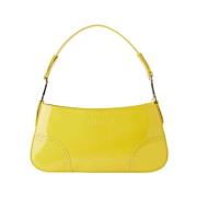 Iceberg Patinerad gul läder crossbodyväska Yellow, Dam