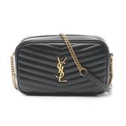 Yves Saint Laurent Vintage Pre-owned Laeder axelremsvskor Black, Dam