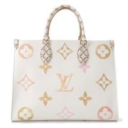 Louis Vuitton Vintage Pre-owned Tyg louis-vuitton-vskor Beige, Dam