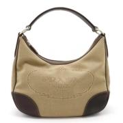 Prada Vintage Pre-owned Canvas prada-vskor Beige, Dam