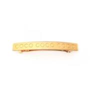 Chanel Vintage Pre-owned Metall hrspnnen Yellow, Dam