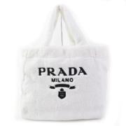 Prada Vintage Pre-owned Canvas totevskor White, Dam