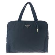 Prada Vintage Pre-owned Canvas portfljer Black, Dam