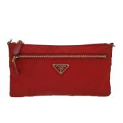 Prada Vintage Pre-owned Tyg prada-vskor Red, Dam