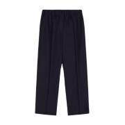 Max Mara Weekend Flanellkomfortbyxor med Elastisk Midja Blue, Dam