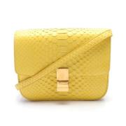 Celine Vintage Pre-owned Laeder axelremsvskor Yellow, Dam