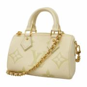 Louis Vuitton Vintage Pre-owned Tyg axelremsvskor Beige, Dam