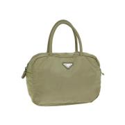 Prada Vintage Pre-owned Nylon prada-vskor Beige, Dam