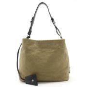 Louis Vuitton Vintage Pre-owned Tyg axelremsvskor Beige, Dam