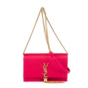 Yves Saint Laurent Vintage Pre-owned Silke axelremsvskor Pink, Dam