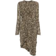 Isabel Marant Leopardmönstrad Draperad Klänning Brown, Dam