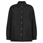 add Oversize Skjorta I Nylon Bright Black, Dam