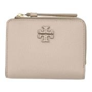 Tory Burch McGraw Bi-Fold Plånbok i Frisk Lera Beige, Dam