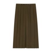 Pinko Brun Plisserad Midi Kjol Brown, Dam