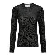 Neo Noir Zebra Blus i Svart Black, Dam