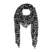 Manila Grace Trapezio Voile Foulard Art Black, Unisex