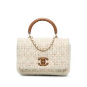 Chanel Vintage Pre-owned Tyg chanel-vskor White, Dam