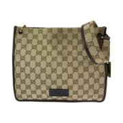 Gucci Vintage Pre-owned Canvas crossbodyvskor Beige, Dam