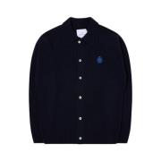 Edwin Mars Polo Cardigan Blue, Herr