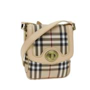 Burberry Vintage Pre-owned Laeder axelremsvskor Beige, Dam