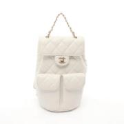 Chanel Vintage Pre-owned Laeder axelremsvskor White, Dam