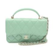 Chanel Vintage Pre-owned Laeder plnbcker Green, Dam