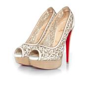 Christian Louboutin Pre-owned Pre-owned Laeder klackskor Beige, Dam