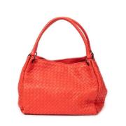 Bottega Veneta Vintage Pre-owned Laeder axelremsvskor Orange, Dam