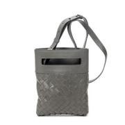 Bottega Veneta Vintage Pre-owned Laeder axelremsvskor Gray, Dam