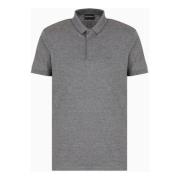 Emporio Armani Grå Polo Tröja med Logodetaljer Gray, Herr