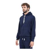 Ralph Lauren Blå Fleecehoodie Blue, Herr