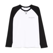 Balmain Svarta T-shirts och Polos med Grafiskt Tryck Black, Herr