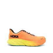 Hoka One One Stickad Panel Sneakers med Märkesdetaljer Multicolor, Her...