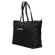 Love Moschino Vadderad PU Axelväska Black, Dam