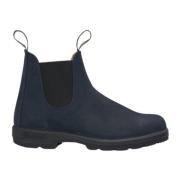 Blundstone Klassiska Chelsea-stil Läderstövlar Blue, Herr