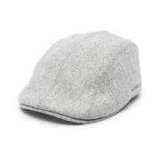 Brunello Cucinelli Heather Grey Ull Flat Peak Hat Gray, Herr