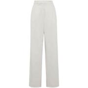 Brunello Cucinelli Vita Wide-leg Bomull Jeans Kvinnor White, Dam